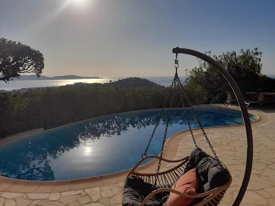 4-Star Private Villa With Heated Pool And Panoramic Sea View At Gulf De Saint Tropez Cavalaire-sur-Mer Zewnętrze zdjęcie