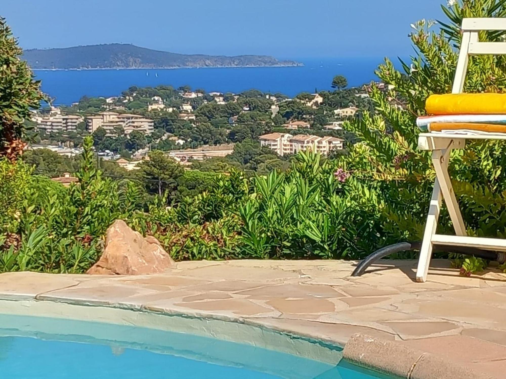 4-Star Private Villa With Heated Pool And Panoramic Sea View At Gulf De Saint Tropez Cavalaire-sur-Mer Zewnętrze zdjęcie